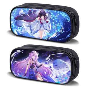 原神二次元笔袋月之少女哥伦比娅茜特菈莉女孩高颜值文具盒菲林斯芙宁娜初中生文具袋小学生铅笔盒ins大容量