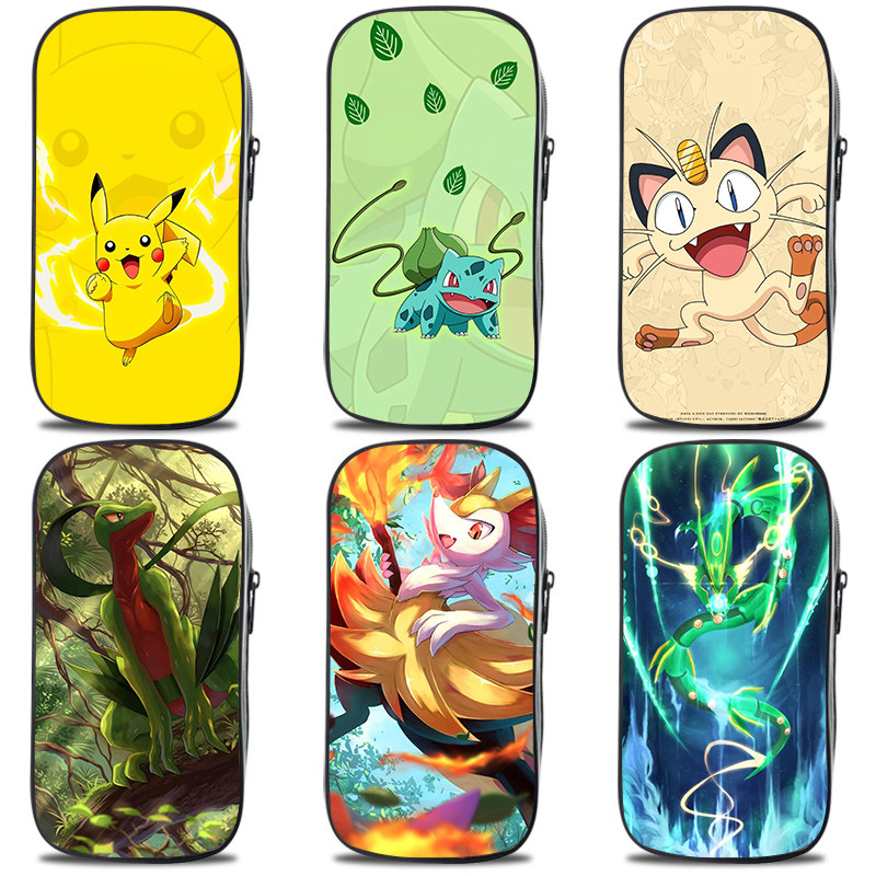 可爱皮卡丘小学生大容量笔袋文具盒一年级宝可梦小精灵铅笔袋神兽幼儿