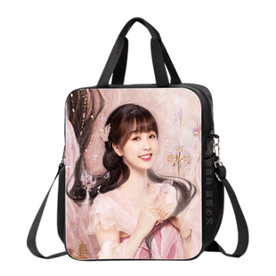 黄鹤棣虞书欣网红同款初中小学生帆布轻便补习袋大容量防刮手提包儿童可斜跨高清图案单肩双肩背包练习册书包