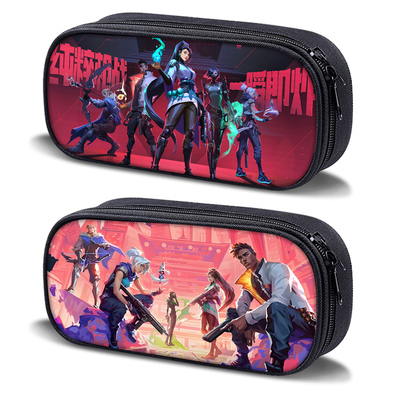 捷风不死鸟笔袋大容量小学初中生男孩文具盒瓦罗兰特无畏契约高颜值文具盒奇乐零儿童帆布印花文具袋男童男款