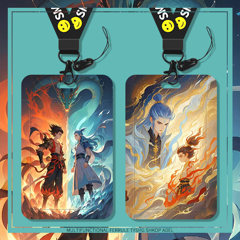 爆款电影周边学生校园咕卡卡套饭卡哪吒敖丙公交食堂水卡地铁门禁卡套带挂绳挂脖胸卡工作证保护套钥匙扣周边