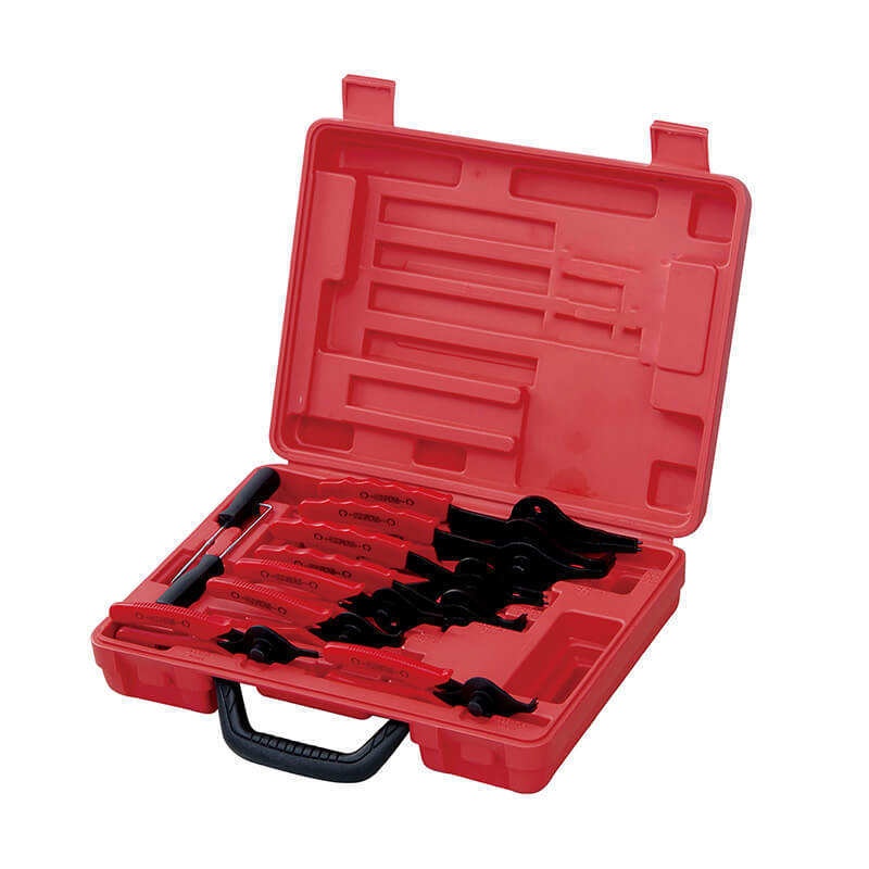 11件挡圈钳组套五金工具 汽修工具钳子油封钳卡环卡簧钳组套