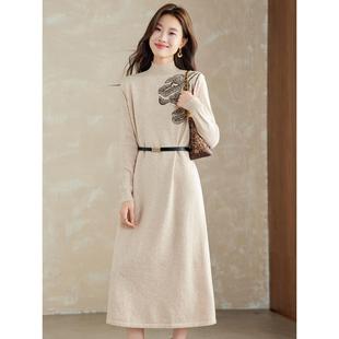 JOYIASS巨好看秋冬季覆古灰色针织马甲背心连衣裙短款打底毛衣两