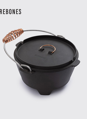 BAREBONES美国北邦户外铸铁荷兰锅野营锅具无涂层露营原生铸铁锅