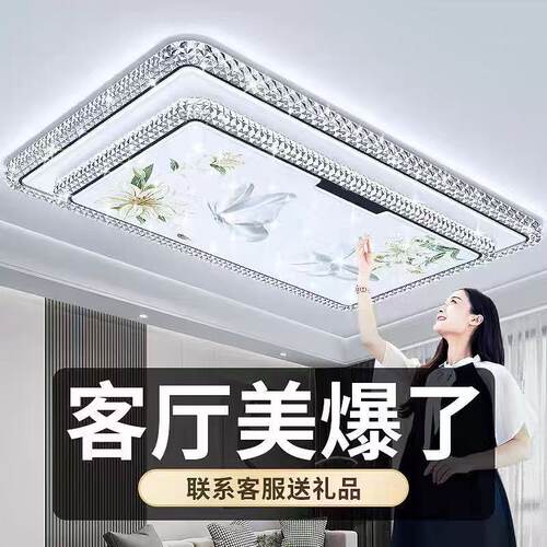 2026广东中山百合花蝴蝶水晶吸顶灯客厅餐厅卧室全屋套餐