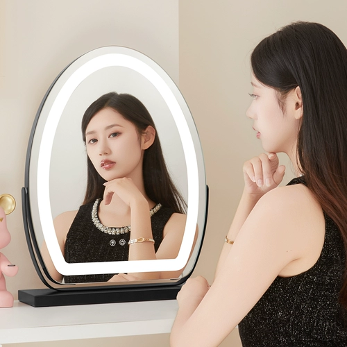 Настольный светодиодный туалетный столик с подсветкой, зеркало для спальни, умный заполняющий свет, популярно в интернете, легкий роскошный стиль