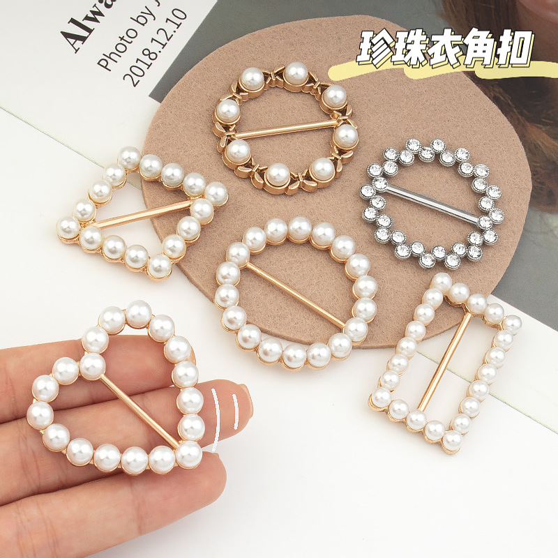 衣角下摆打结扣高端夏季衣服t恤体桖衣摆毛衣丝巾女装饰扣环配饰