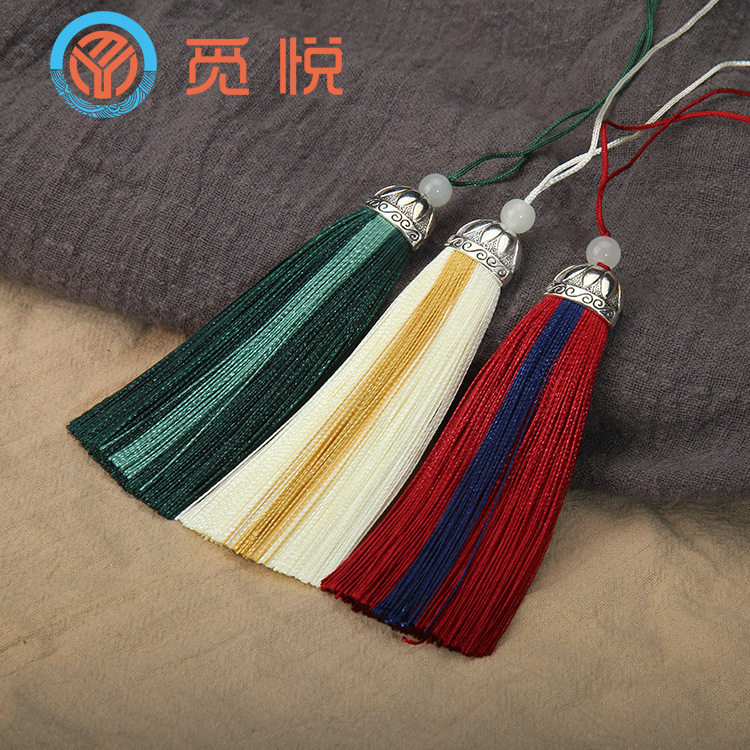 10厘米莲花帽流苏书签配件