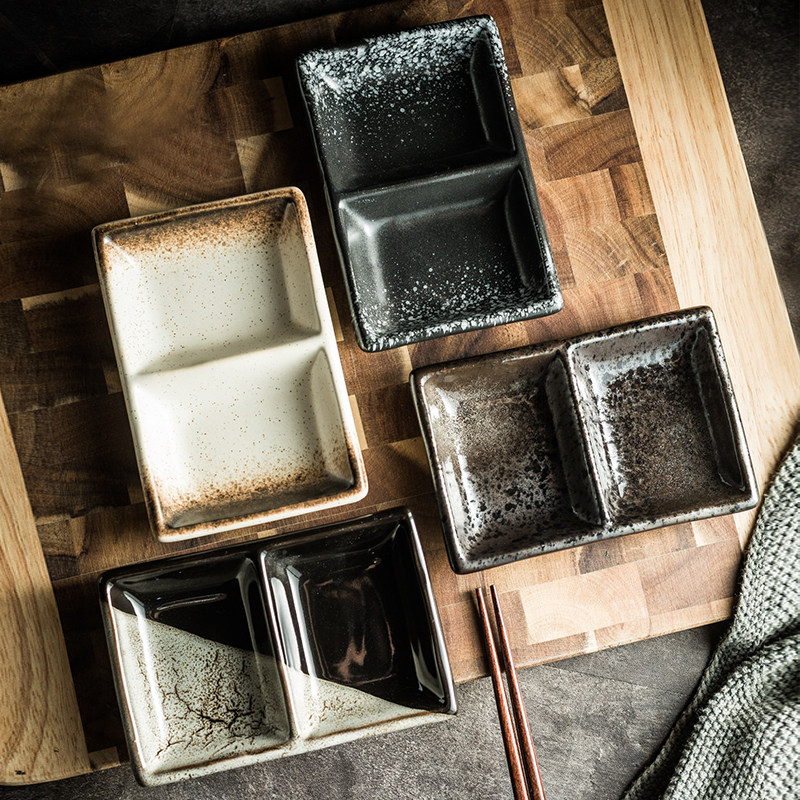 日式蘸料碟两格碟分格陶瓷碟火锅烤肉调味碟酱料碟酱油碟调料盘,餐饮具,碟,淘宝优惠券,粉丝福利购,淘宝优惠卷