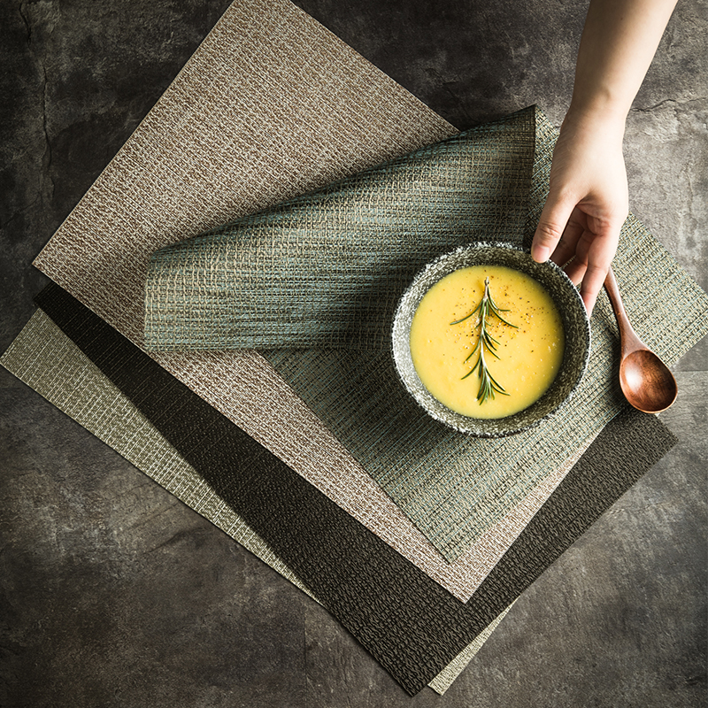 轻奢日式高级感餐桌隔热垫北欧风易冲洗防烫西餐简约碗垫杯碟垫子