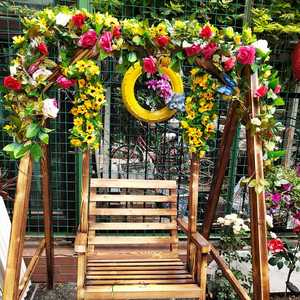 仿真太阳花藤条向日葵花藤假花藤蔓室内壁挂空调管道遮挡装饰花条