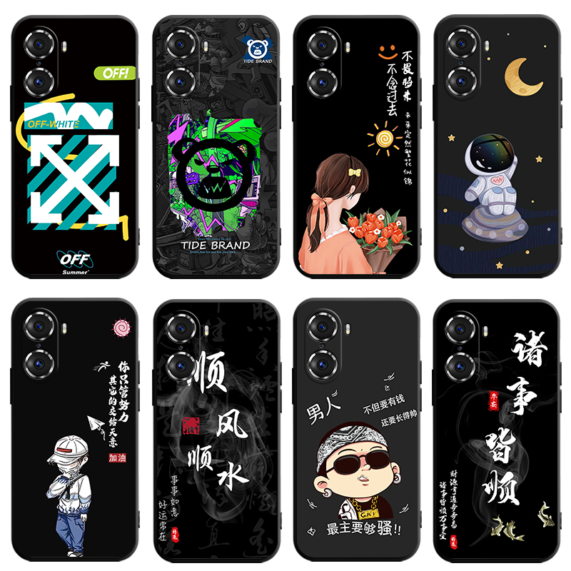 适用于华为荣耀60pro手机壳TNA一AN00卡通潮牌TN00时尚tna-anoo软硅胶tnaan00防摔Honor60pro保护套60pr0男女