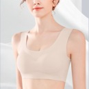 冰丝内衣女小胸聚拢抹胸防下垂运动速干薄款 一片式 大码 美背背心式
