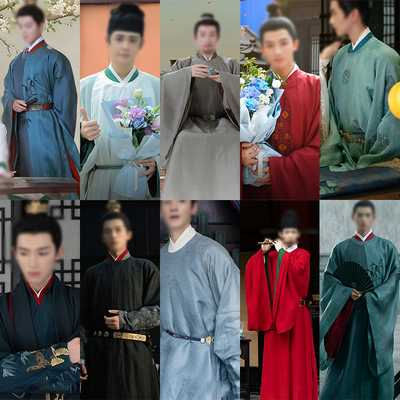 影视古装同款古装唐朝服饰男士大臣服皇子侠客汉服圆领长袍演出服