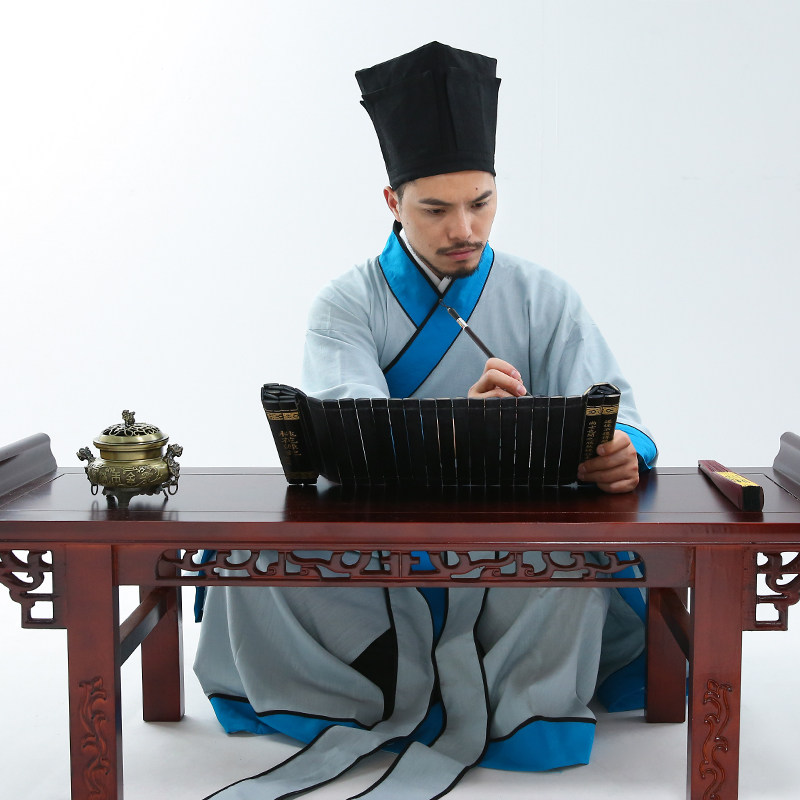 古装汉服古代书生秀才文人诗人教书先生衣服宋朝明朝演出服装戏服
