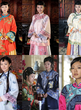 影视古装清朝民国少奶奶秀禾服剧组群演丫鬟影楼写真服话剧演出服