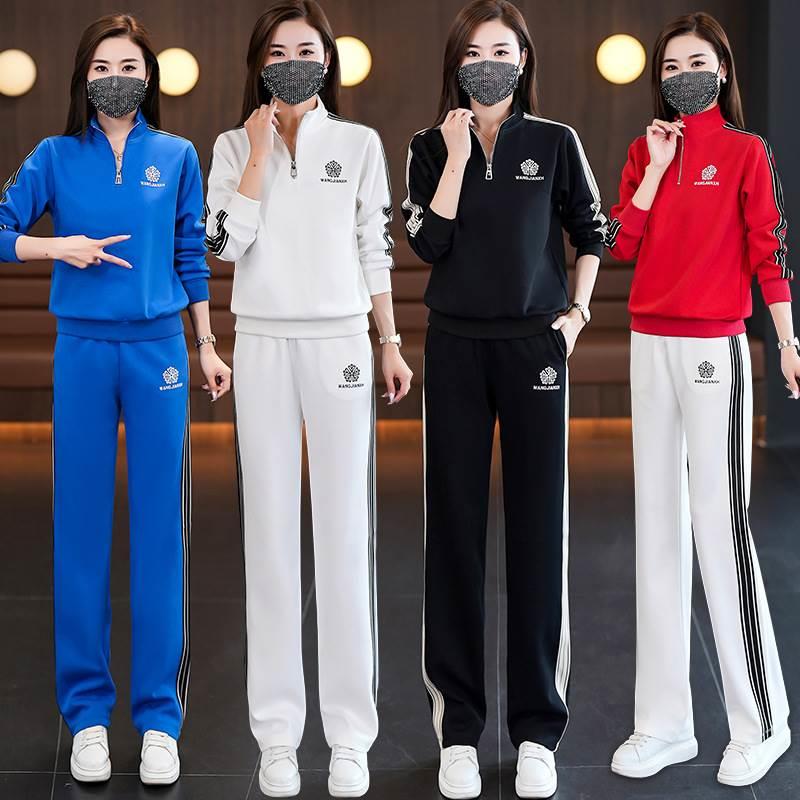 2023秋冬新款广场舞服装套装鬼步舞棉休闲运动服两件套成人女户外