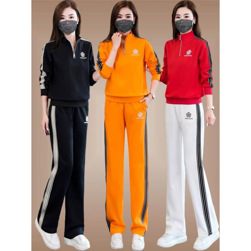 广场舞服装运动套装女秋季2024新款半拉链卫衣时尚鬼步舞健身衣服