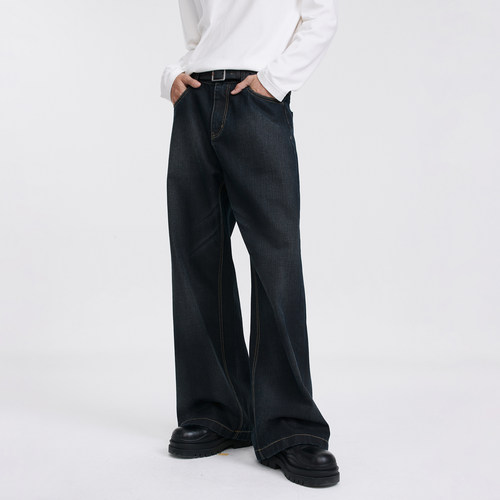 DIMC涂层三防硬挺立体牛仔裤