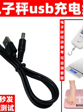 USB电子秤体重秤充电线适用现代美菱人家用健康体脂秤扁头充电器