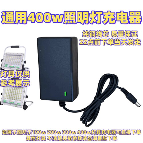 通用亚明充电投光灯工地照明灯应急灯手提灯充电器线200W300W400W