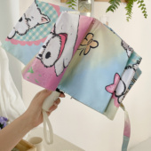 宝宝自动日系卡通文艺小清新黑胶复古简约ins防晒伞防紫外线女