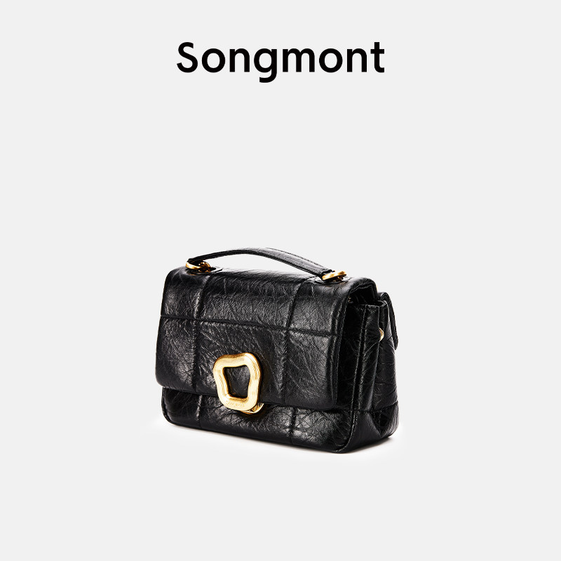 Songmont小号巧克力包系列设计师新款牛皮斜挎链条软手机包小方包怎么看?