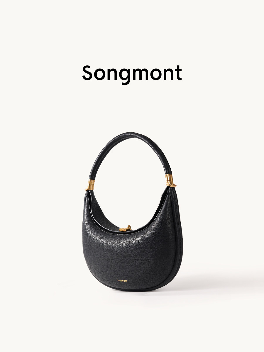 Songmont Aypara Formalı Çiyin Çantası, İri Həcmli, Təbii Dəri