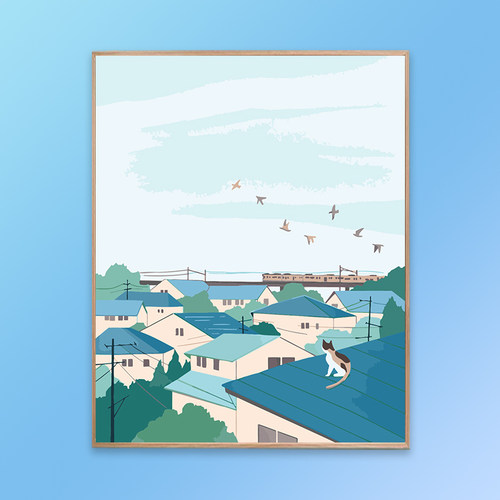 【四季物语】 数字油画diy填充油彩手工绘画画涂填色水彩装饰风景