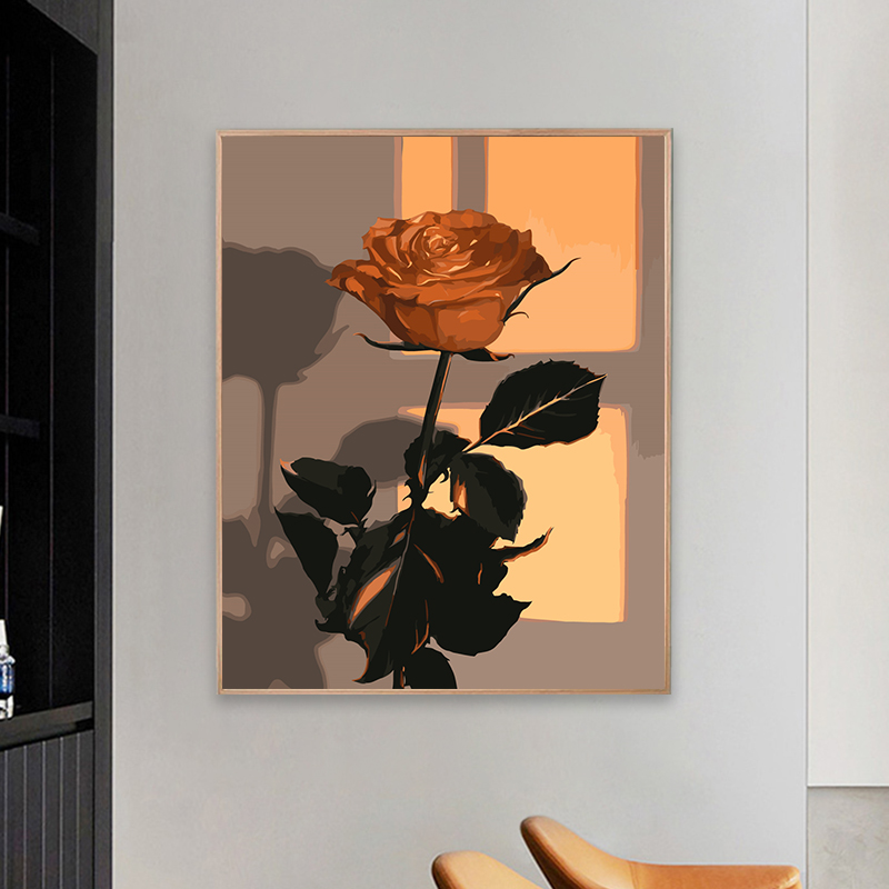 《花枝俏》 数字油画diy填充油彩手工手绘画画涂填色水彩装饰挂画