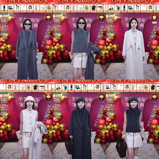 【芊芊粉丝专享】赫本风针织领两件套毛呢外 套BQYG25037