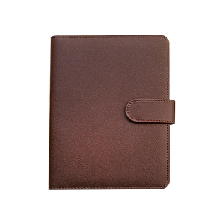 得力随身便携小记事本活页可拆卸扣环加厚A5商务笔记本子文具A6工作手册男6六 孔外壳圈记录软皮面活动页替芯