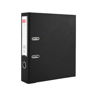 得力打孔快劳夹A4文件夹黑色蓝色快劳夹2孔D型夹办公文件档案夹加厚文件夹两孔夹档案收纳夹