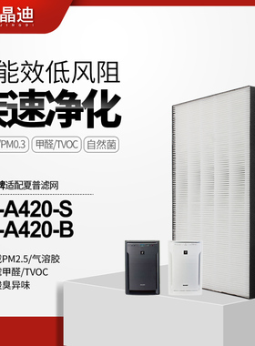 适配夏普空气净化器过滤网FU-A420S-B除醛FZ-A420VFDF除尘过滤芯
