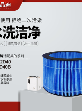 适配美的无雾加湿器滤芯SZK-2D40/SZ-2D40B过滤网