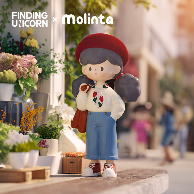 寻找独角兽Molinta复古港风/城市漫步/追光系列盲盒随机一款