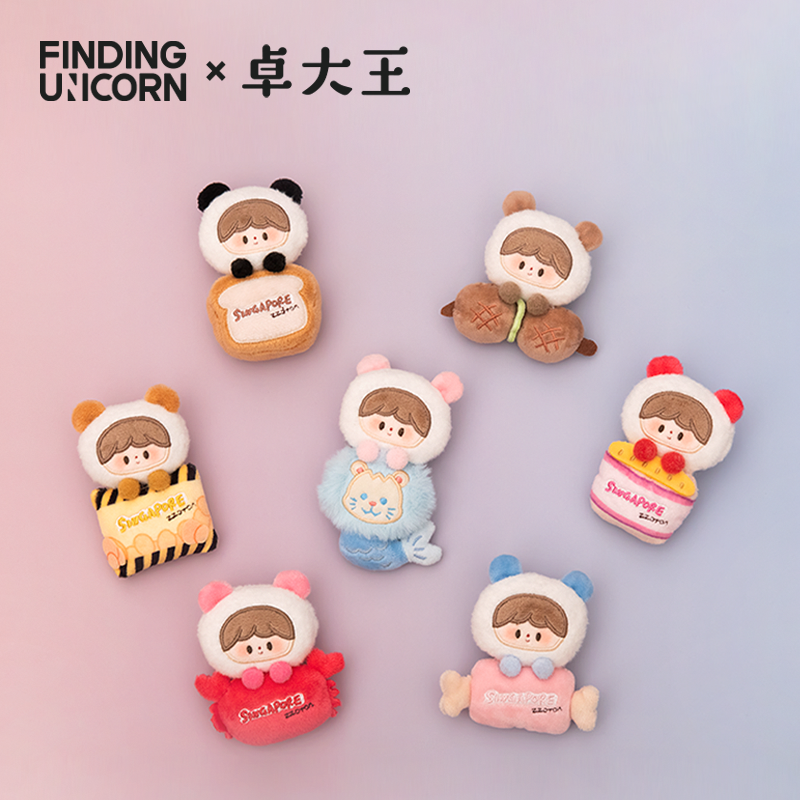 卓大王熊猫蒸坊系列徽章毛绒盲盒