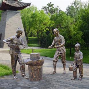 户外农耕主题文化人物仿铜玻璃钢摆件公园商业街景观小品酒店软装