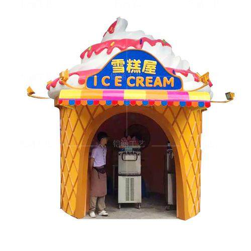 玻璃钢雕城堡门头游乐场背景墙装饰罗马柱模型儿童乐园卡通摆件