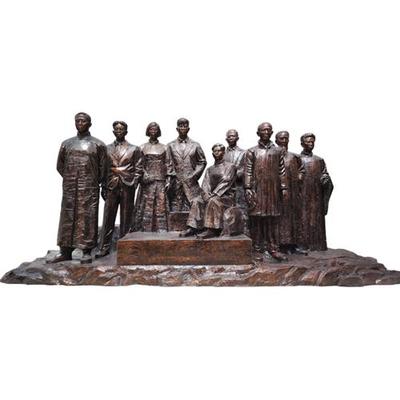 玻璃钢仿铜人物雕塑农耕文化名人胸像铸铜定制民俗小品铜人摆件