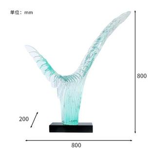 饰品雕塑摆设浪花轻奢酒店艺术装 现代客厅风格 摆件样板房售楼处装