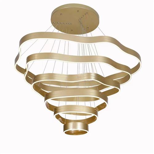 酒店大堂灯简约梯田创意非标工程灯售楼部沙盘宴会厅艺术山脉吊灯