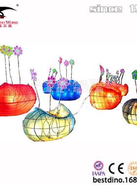 自贡亮化灯会制作厂家新款花灯宫灯户外美陈灯雕装饰节日活动引流