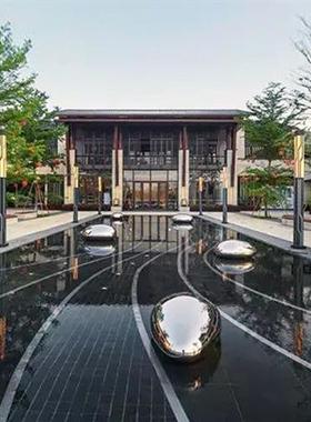 不锈钢镜面鹅卵石头雕塑几何创意金属水滴浪花园林景观装饰摆件