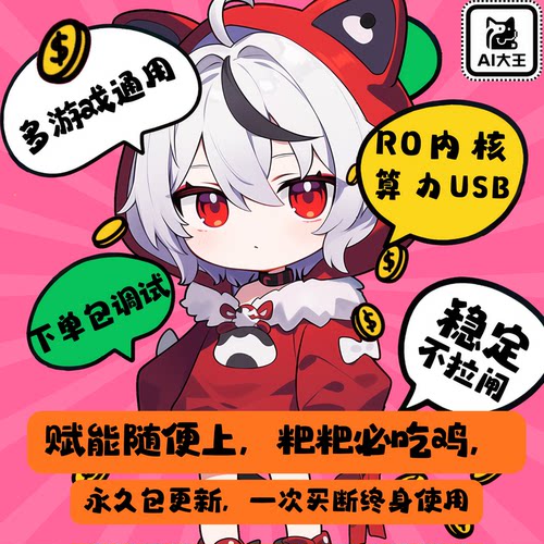 AI大王视觉准心瞄准压枪U盘可拔U视觉吸附RO内核算力识别非OBS