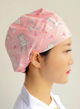 厨房带的女款长发女士戴布帽帽子