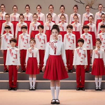 元旦儿童啦啦队演出服小学生运动会开幕式服装幼儿合唱班服套装