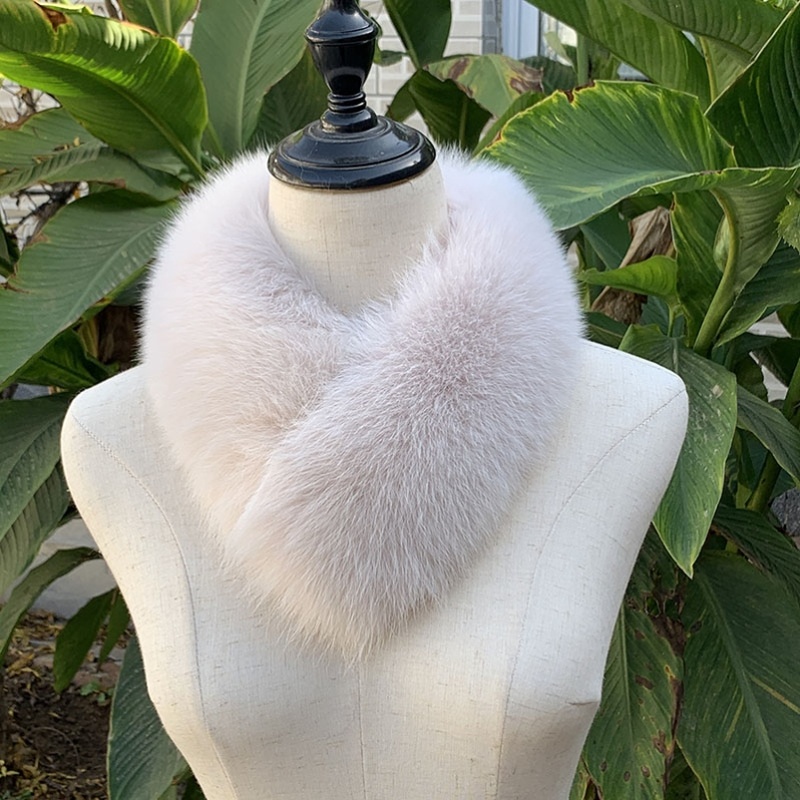 新款真毛狐狸毛围巾吸扣皮草围脖女秋冬脖套裘皮毛领单卖通用保暖