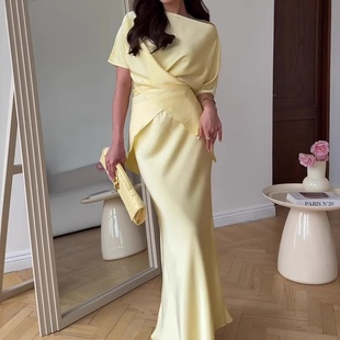 Short Sexy 長裙套裝 Set Long Skirt sleeved 性感氣質(zhì)短袖