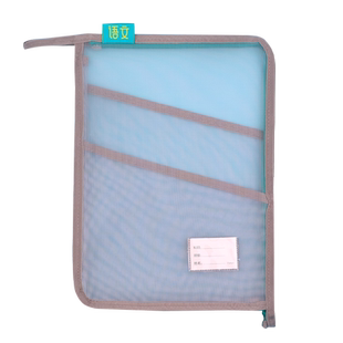 三层科目袋a4学科分类文件袋透明网纱小学生一年级语文数学英语课本试卷收纳大开口初中生科目分类书袋高中生